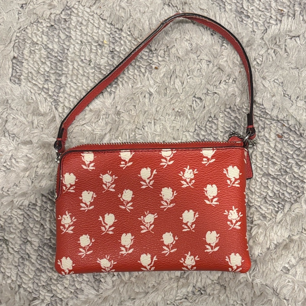 Coach Red Floral Wristlet - Picture 4 of 4